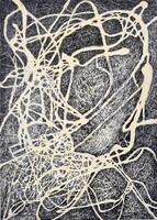 Csorba Simon László - Teremtés XVIII. 42 x 29,5 cm vegyes technika, papír