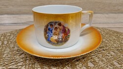 Zsolnay Three Grace, Scene, Lustreware Teacup Set