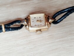 Gub Glashütte 15-17 köves, 20 mikron aranyozott női karóra vintage, antik. működőképes, szép állapot