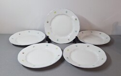 Zsolnay virágos 5 darab desszertes tányér , süteményes tányér