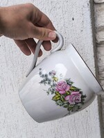 Antik rózsàs nagy 1 l- és  tejfölös bögre jelzett