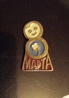 MAPTA  - MÁRCIUSKA  - szovjet nőnapi kitűző  bross
