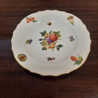 Herendi BFR gyümölcs mintás porcelán süteményes tányér