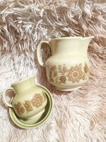 Régi német Colditz Made in GDR porcelán mázas kerámia kiöntő szett