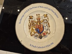 Angol dísz tányér