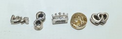 3 silver pandora charms (for reflection bracelet)