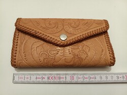 Western leather craft wallet
