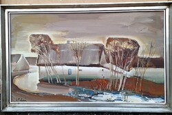 Cs.Pataj Mihály : Tanya Olajfestmény