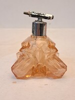 Art deco perfume bottle, colored glass, 1920-30s, UNIQUE SHAPE, RARITY