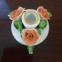 Herendi 3 rózsás porcelán gyertyatartó Hibátlan! 1. Oszt.
