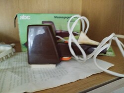 Retro massage device, working, in box + accessories