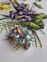 Vintage aurora borealis cseh kristályos bross