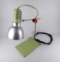 1Y978 Retro alumínium búrás ELEKTROFÉM asztali lámpa műhely vagy labor világítás