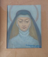 Klonfár János(1926-1984) pap,festő,Árpád-házi Szent Margit