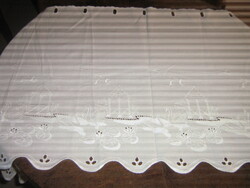 Aranyos vintage stílusú madeira vitrázs függöny