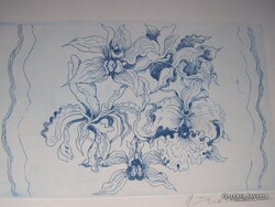 Ábrahám Rafael (1929 - 2014)  Orchideák  technika: színes rézkarc, szignált
