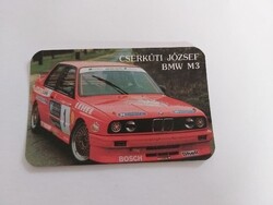 HUNGÁRIA BIZTOSÍTÓ RT. kártyanaptár 1992 - CSERKÚTI JÓZSEF autóversenyző BMW M3