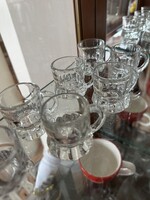 7 db pálinkás pohár üveg röviditalos pohár szett készlet pohárszett