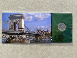 2009 200 Forint elsőnapi veret bliszter + 200 Forint UNC bankjegy