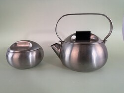 Zani olasz rozsdamentes acél teaszett – modernista forma, 18/10 inox