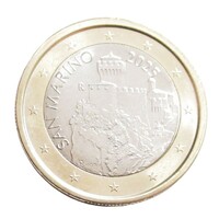 San Marino,1 euro 2025 aUNC+ ötvözet
