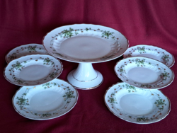 Hollóházi Erika mintás  tortás készlet