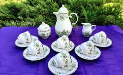 Hollóházi Erika mintás  kávéskészlet