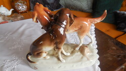 ROYAL DUX   kutya pár ,  27 cm , hibátlan  jelzett