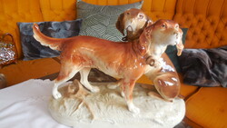 ROYAL DUX  nagyméretű kutya pár ,  40 cm , hibátlan  jelzett