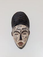 Afrikai maszk patinás fa maszk Punu népcsoport Gabon africká maska afrikanische Maske D24 655 6163