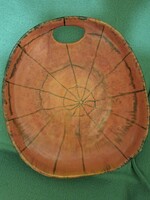 Jelzett retro iparművészeti kerámia fali tál - Liszkay