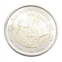 San Marino,2 euro 2025 aUNC+ ötvözet