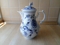 Régi-antik Meisseni hagymamintás porcelán kiöntő kanna 1 liter