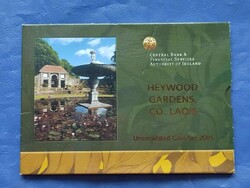 ÍRORSZÁG 1 EURO CENT - 2 EURO 2005 UNC 8 DARABOS ÉRME SZET 2 BIMETÁLLAL! RITKA! HEYWOOD GARDENS!