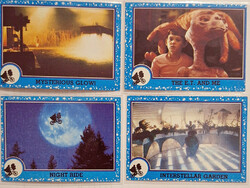 E.T. A földönkívüli 4 db. eredeti 1982-es Universal Studios kereskedelmi kártya egyben (3.)