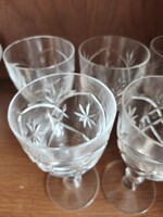 5 db ólom kristály boros pohár