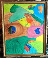 Hincz Gyula – Dekoratív figurális modern festmény