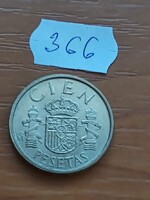 SPANYOLORSZÁG 100 PESETA 1988 Alumíniumbronz, I. János Károly király   366.