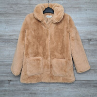 H&M lányka barna elegáns szőrmekabát 140/9-10 év