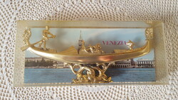 Retro velencei gondola szuvenír, dísztárgy
