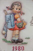 Hummel falitányér 1980 (19 cm) --- MÁZREPEDÉSES