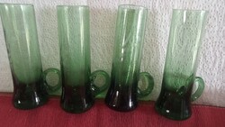 Zöld füles pálinkás pohár