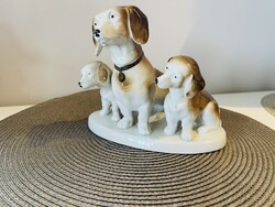 Lippelsdorf GDR Tacskók porcelán szobor