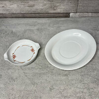 Alföldi porcelán hecsedli mintás, fehér tányérka szett