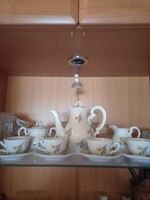 Zsolnay sárgarózsás kávéskészlet