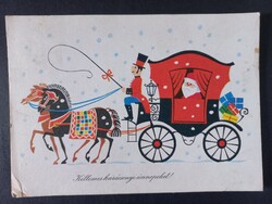 Régi grafikus rajzos képeslap Boór Vera  Kellemes  Karácsonyi Ünnepeket!