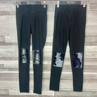 H&M fekete jeggings szett 140-146