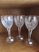 3 db ólom kristály talpas borospohár