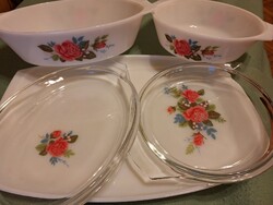 Fire-King "Primrose" tejüveg sütőtál készlet (5 részes)