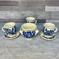 Korondi kék kávés szett